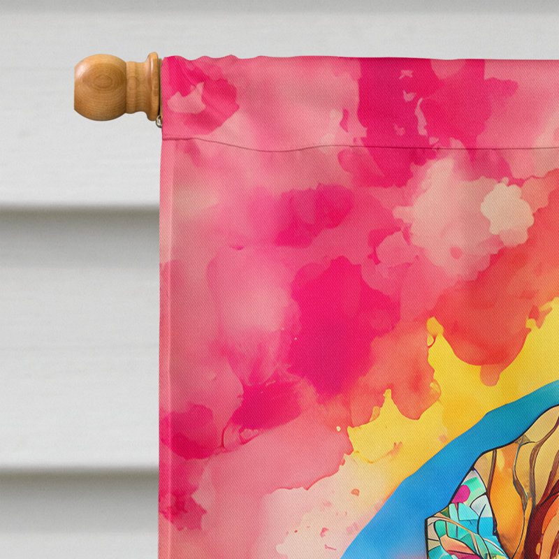 Drapeau de maison de blaireau hippie