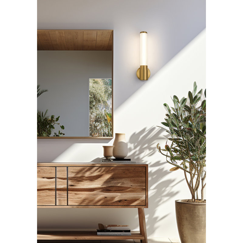 Cochran 1 Light Wall Sconce in Brushed Nickel, Gold