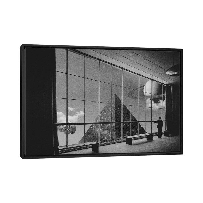 «Sighting III», impression sur toile, H 18 po x l 26 po x P 1,5 po, Toile avec cadre flottant noir, Pas de tapis