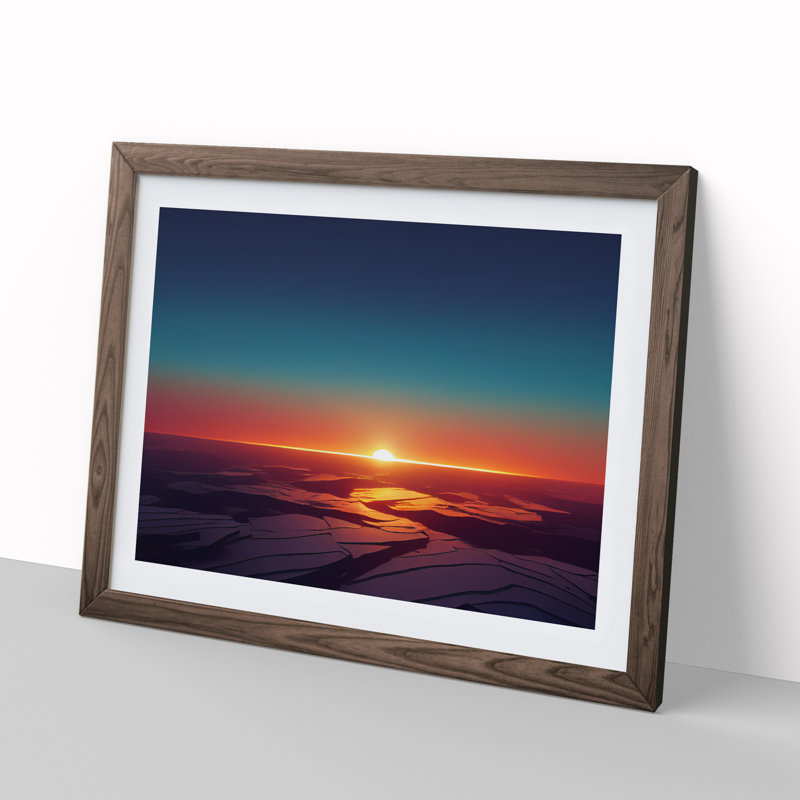 Dashing Sunset - Framed Print, Walnut Framed, 46cm H x 64cm W x 2cm D