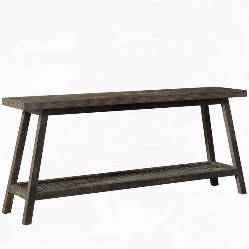 2-Tier Sofa Table,Console Table,Side Table, Dark Brown
