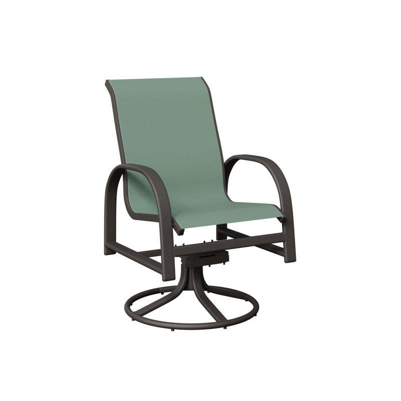 Chaise berçante pivotante en aluminium Amma Graphite Speckle, Bleu sauge, Aluminium graphite moucheté