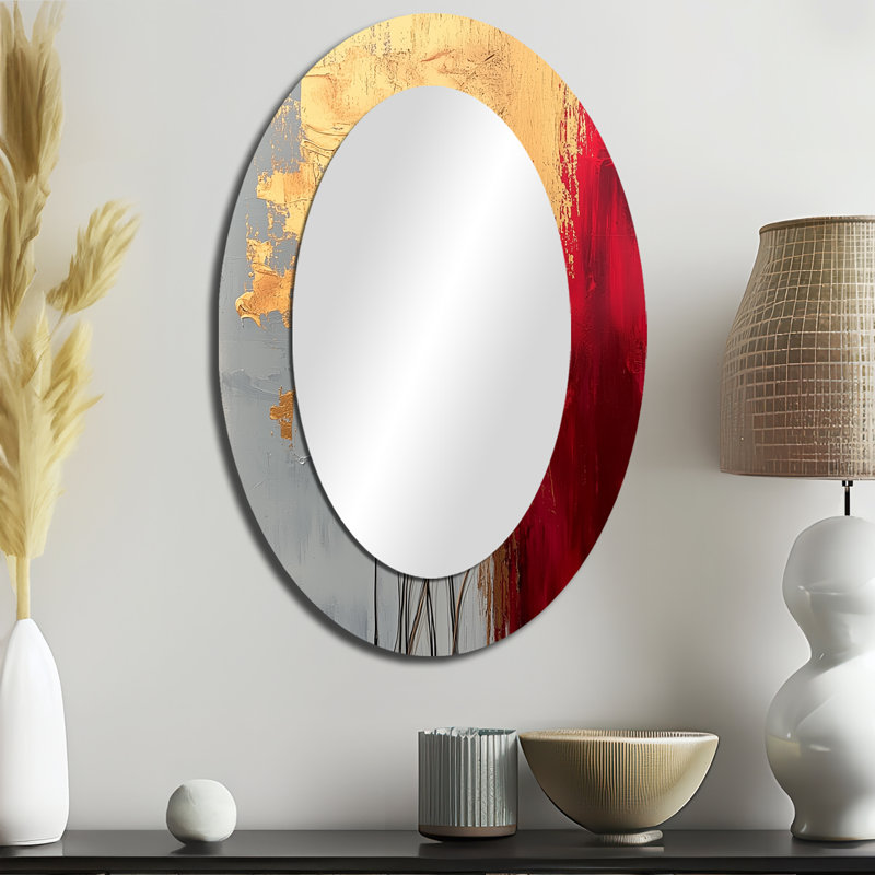 Miroir mural rose et doré, 36 po x 24 po