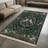 The Elara Enchanted Forest Unicorn Emerald Green 100% Cotton Non-Slip Area Rug