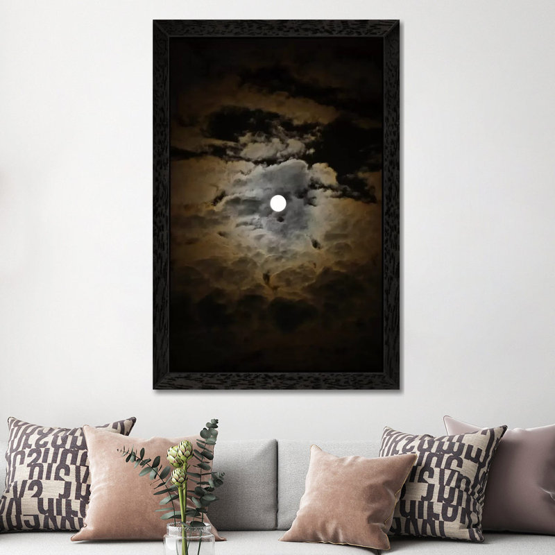 Accretion 1 Piece Wall Art on Canvas, 66.04 cm H x 45.72 cm W, Black Floater Framed