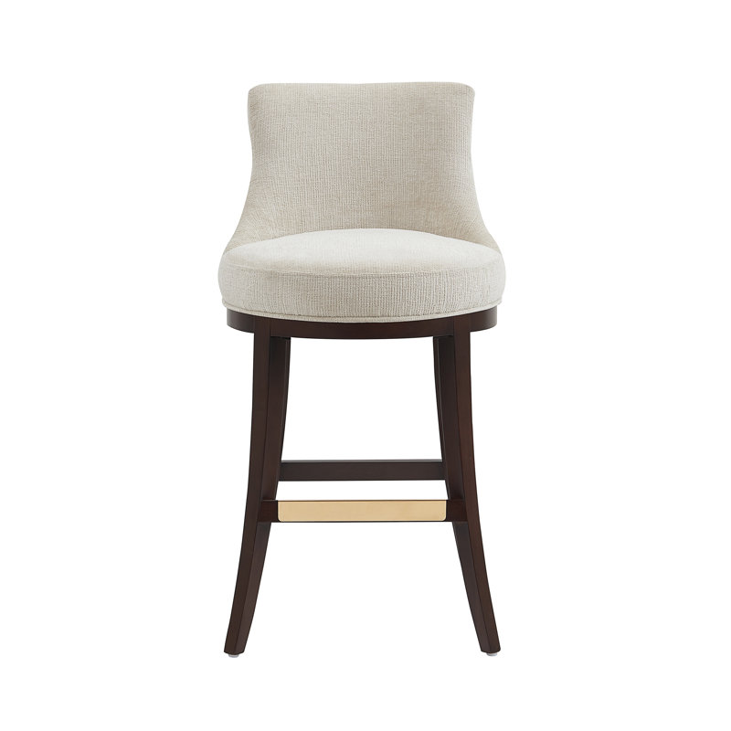 Tabouret de bar en chenille Lucia, Naturel, Tabouret de bar (siège d'une hauteur de 29,4 po)