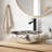 Calacatta Viola Marble Vessel Sink 17'' Round Natural Stone Bathroom Sink Handmade Vanity Basin