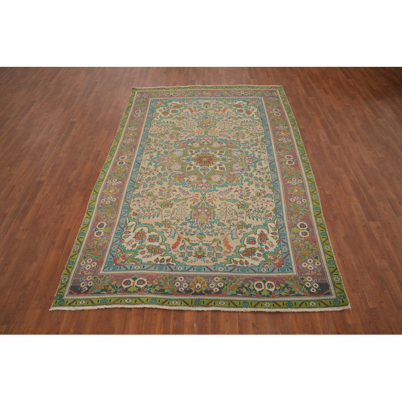 Tapis traditionnel rétro en laine 6 x 10