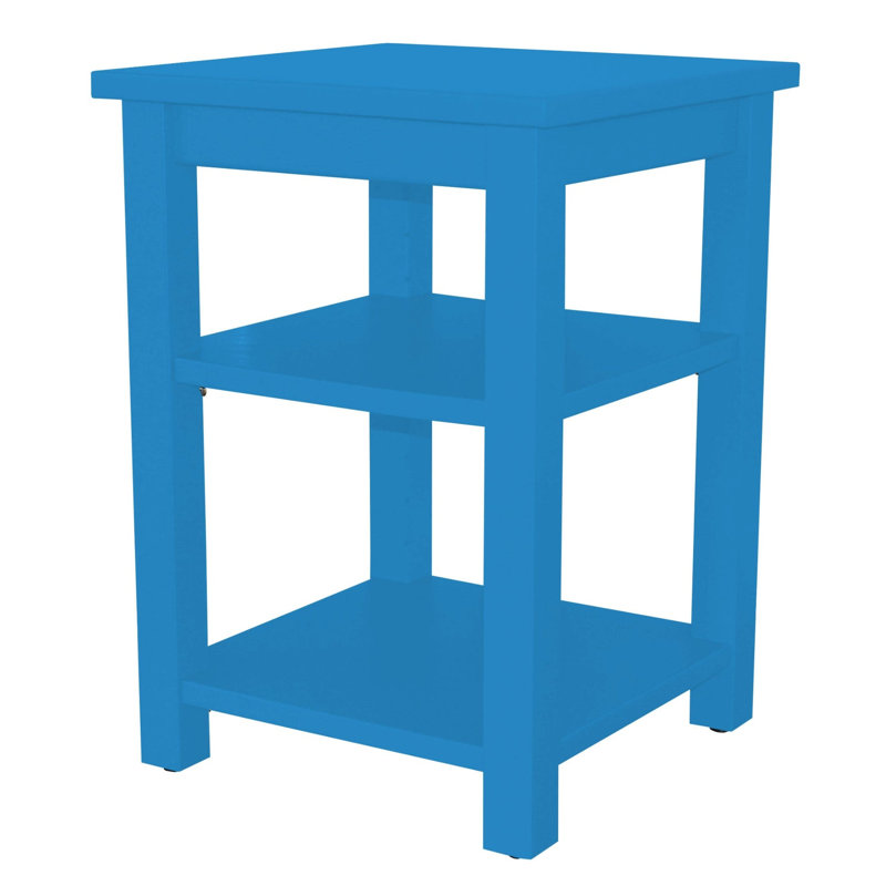 Table de chevet Amish Versaloft, Peinture bleue des Caraïbes