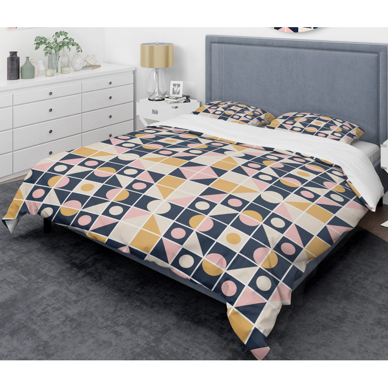 Ensemble de housse de couette al Retro I Mid-Century, Housse de couette très grand et 2 taies