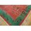 Coral / Salmon Pink Rectangle Hand Knotted Pile 1920s Wool Antique Rug
