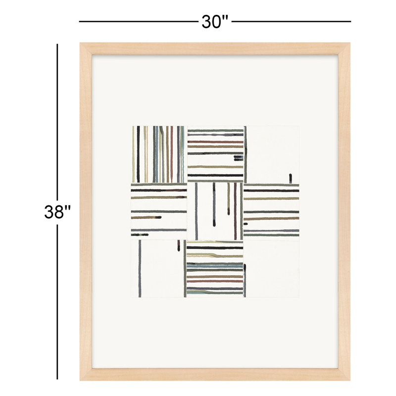 Lidya Untitled (Drips:Configurations) No.4 by Beth James - Picture Frame Print, Cadre érable, H 38 po x l 30 po x P 1,25 po