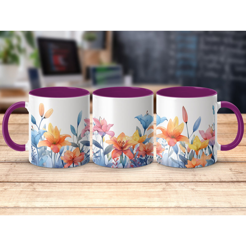 Ceramic Coffee Mug, Purple