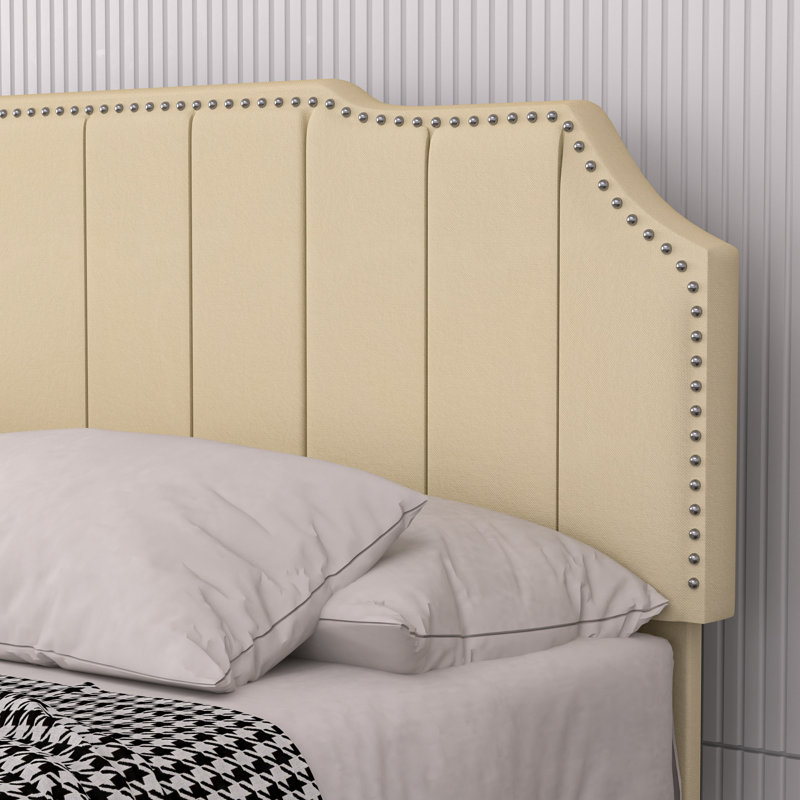 Randallstown Upholstered Bed, Beige