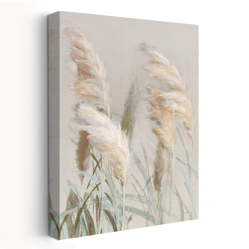 Art de l'herbe III brun et crème neutre de la pampa, H 24 po x l 16 po