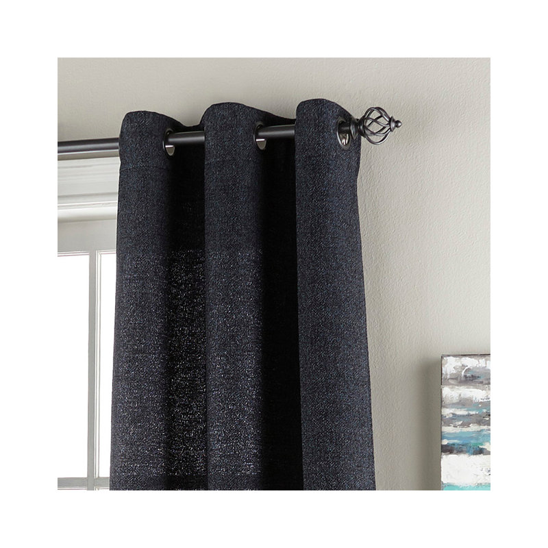 Constantine Room Darkening Curtain Pair, 37" W x 84" L, Navy