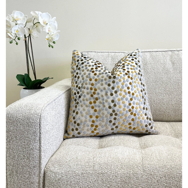 Housse de coussin Confetti, H 20 po x l 20 po, Doré