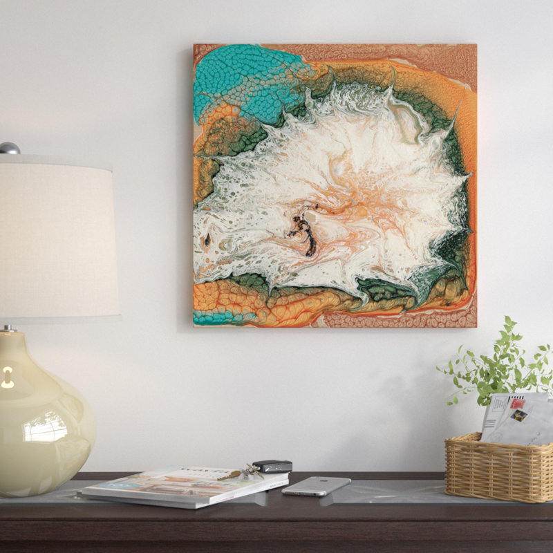 « caldera i », impression sur toile, H 37 po x l 37 po x P 1,5 po, Toile tendue, Pas de tapis
