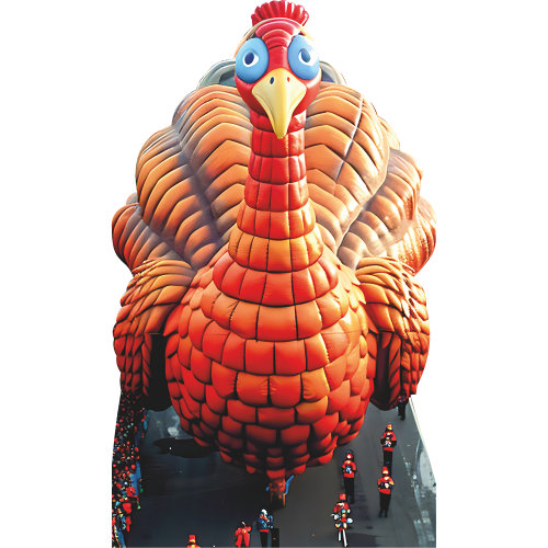 SP13164 Thanksgiving Turkey Parade Balloon March Cardboard Cutout Standee Standup