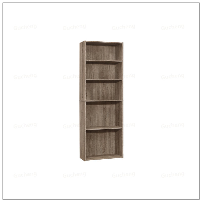 6-Tier Transitional Bookshelf With Adjustable Shelves, Ideal For Space-Saving And Stylish Storage In Any Room., Brown