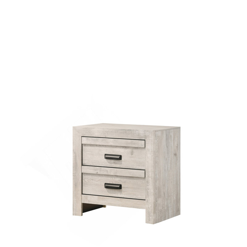 Table de bout de table de chevet contemporaine 1Pc avec deux tiroirs de rangement
