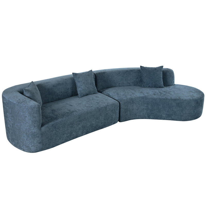 Grand canapé modulaire moderne 2 pièces avec 3 coussins Modern Sofau