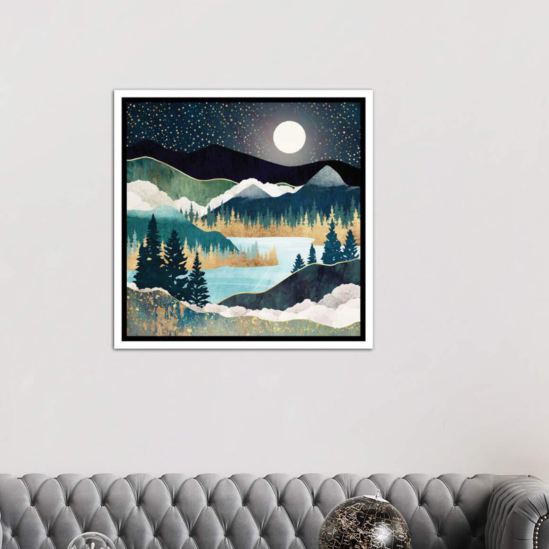 « star lake » par spacefrog designs-print, H 37 po x l 37 po x P 1,5 po, Toile blanche encadrée