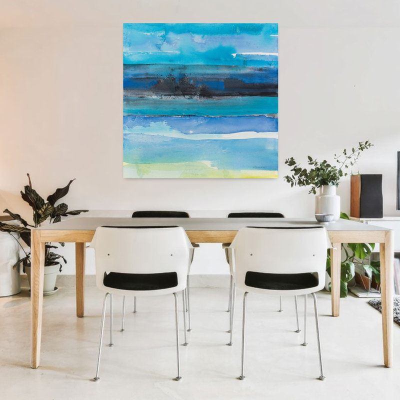Tidal Dreams II, art contemporain abstrait, H 36 po x l 36 po