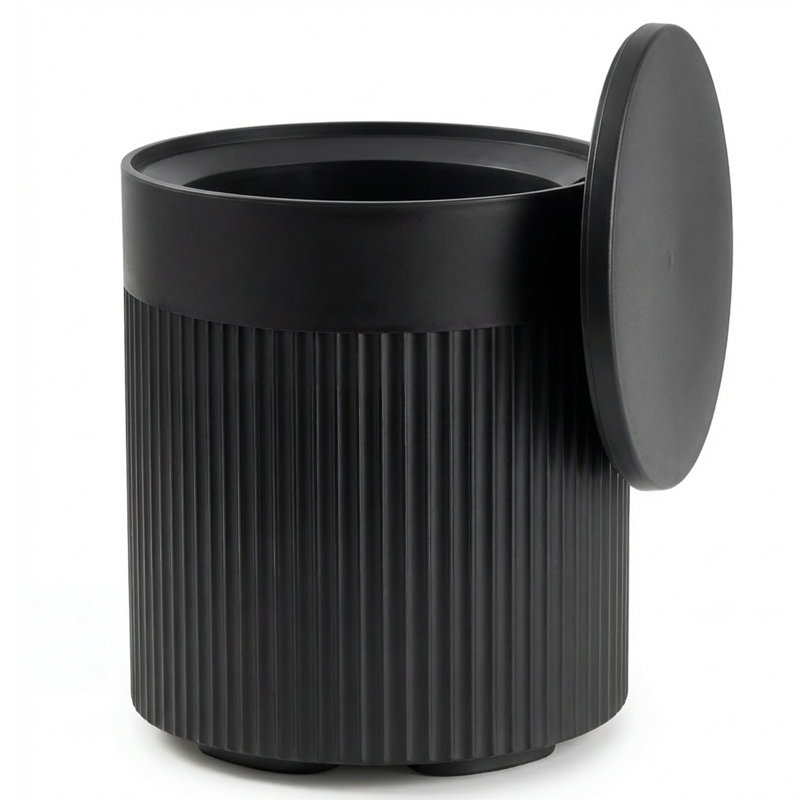Table d'appoint extérieure 3-en-1 avec rangement - patio, piscine, terrasse, Black
