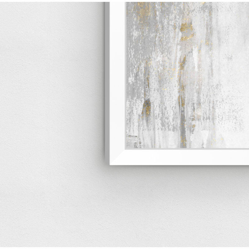 Abstract Elegance - Reproduction d'art graphique encadré, H 27 po x l 22 po x P 0,5 po, Cadre blanc