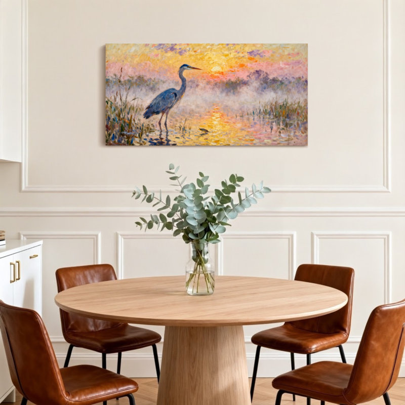 Reproduction d'art sur toile, "Sunset", H 16 po x l 32 po