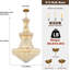  Lustre de luxe en cristal à 24 niveaux pour escaliers Kallen-770887915
