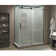 Coraline XL 68" - 72" W x 38" D x 80" H Frameless Rectangle Sliding Shower Enclosure, Frosted Glass