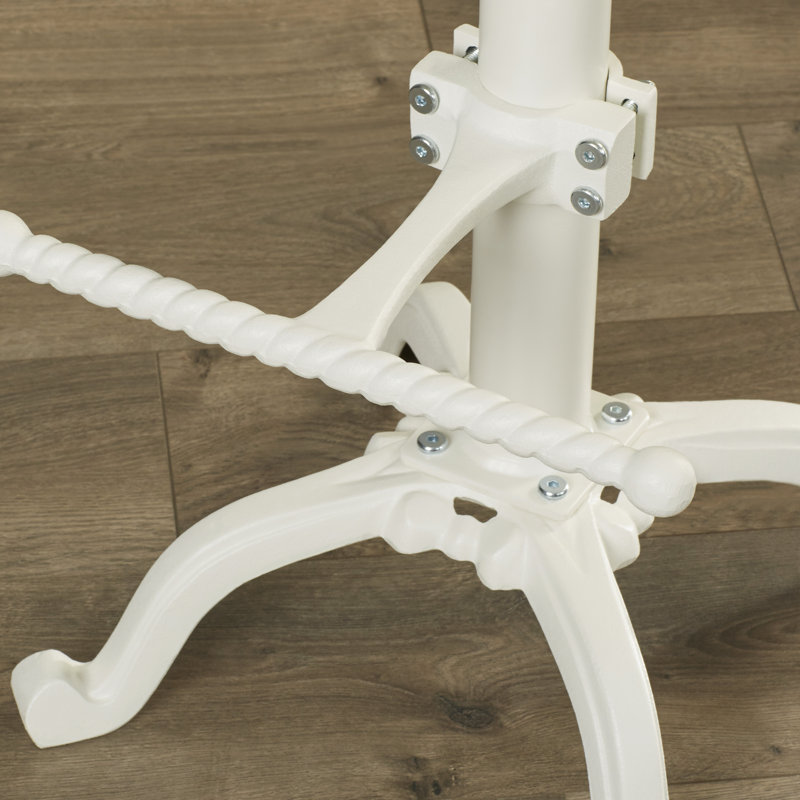 Tabouret pivotant à hauteur réglable Enos, Blanc