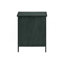 Table d'appoint, table de chevet, tiroir de rangement, bout, table d'appoint, chambre à coucher, lampe, rangement, placage bleu antique, transitionnel