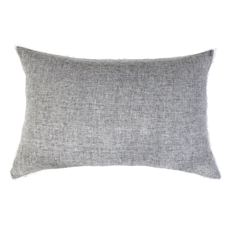 Logan Navy/Olive/Terra Cotta/Charcoal Linen Piece Sham, King, Olive