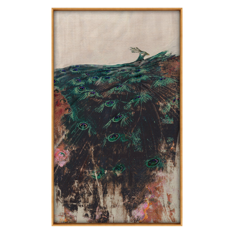 Noble Peacock 1 Print by Todaro, Katie, Gold Floater Framed, 50'' H x 30'' W