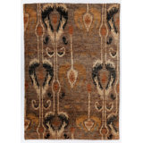 Hetty Hand Knotted Jute / Sisal Ikat Area Rug in Brown