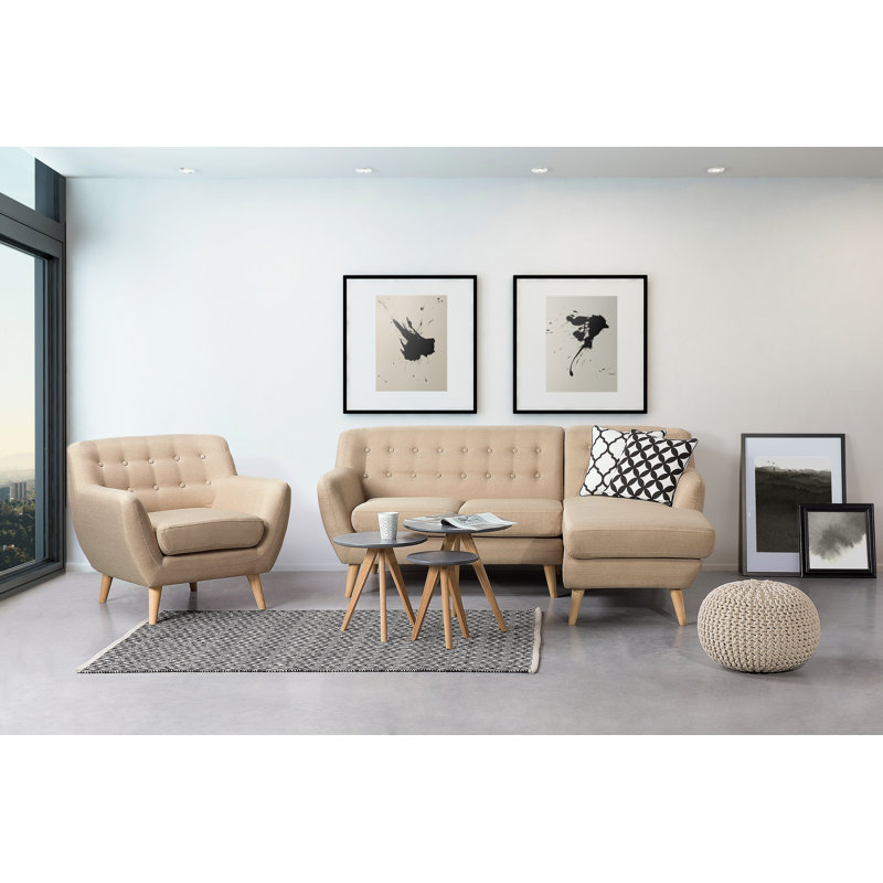 Colette Upholstered Armchair, Beige