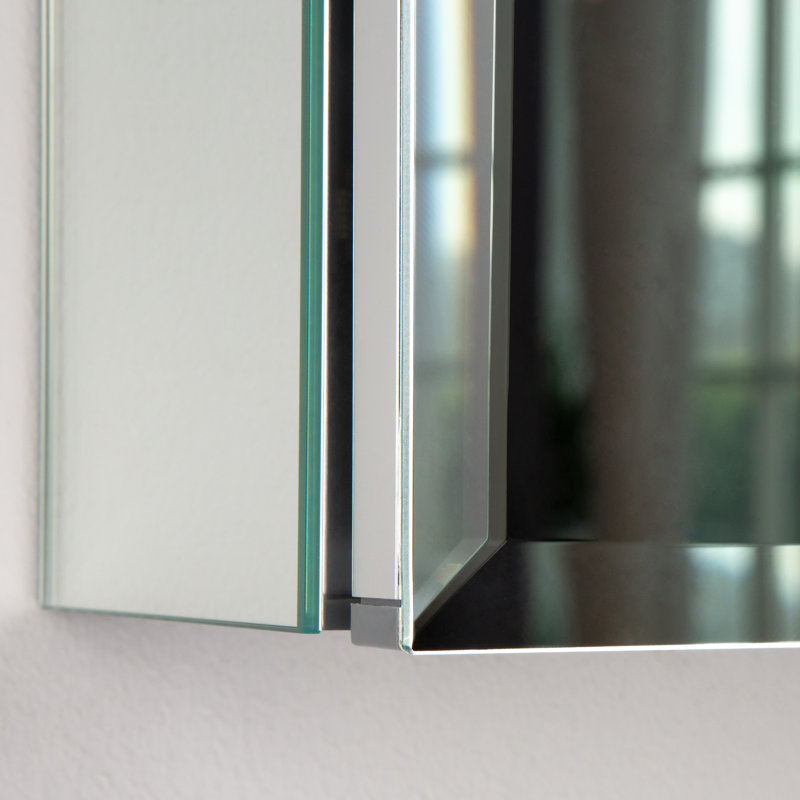 Pharmacie 20 po x 26 po avec miroir, montage en surface ou encastré, aluminium, pour la salle de bain ou le salon | Idée de cadeau