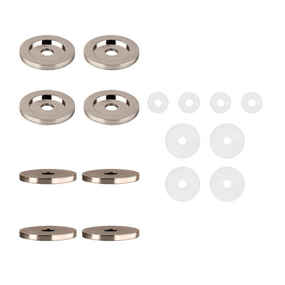 Brixwell WRK30PN Replacement Washers For Back To Back Solid Pull Handle 1-1/4" and 3/4" Washer Diameter Polished Nickel Finish