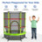 Costway 55" Round Backyard Trampoline with Safety Enclosure-55709583