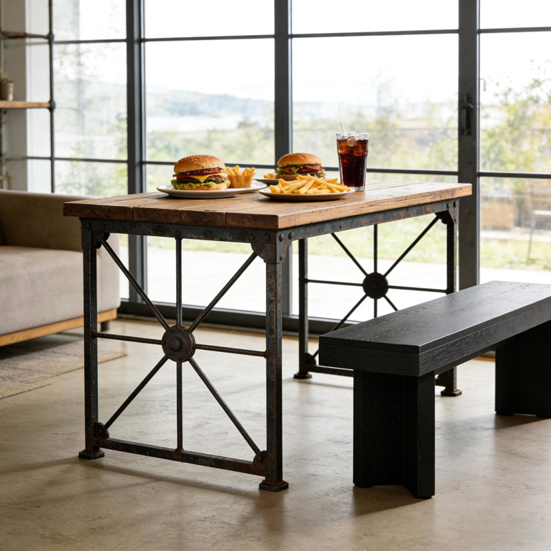 Banc en bois rustique de conception triangulaire, 35,65 lb, pour entrée de cuisine et de chambre à coucher, Black