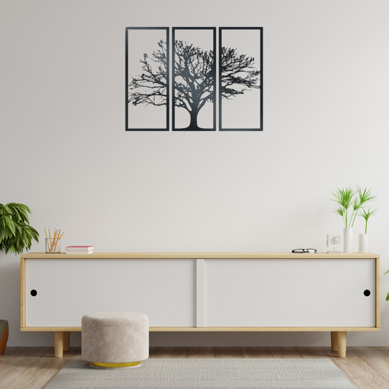 Wall Decor on Metal, Black