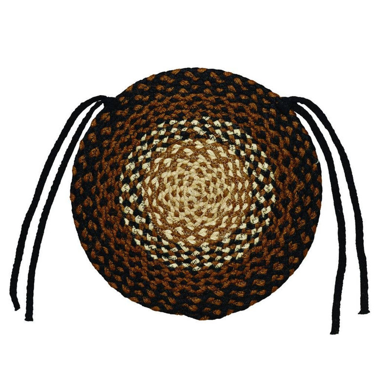 Cataleta Outdoor Dining Chair Chair Pad, Black/Brown/Cream