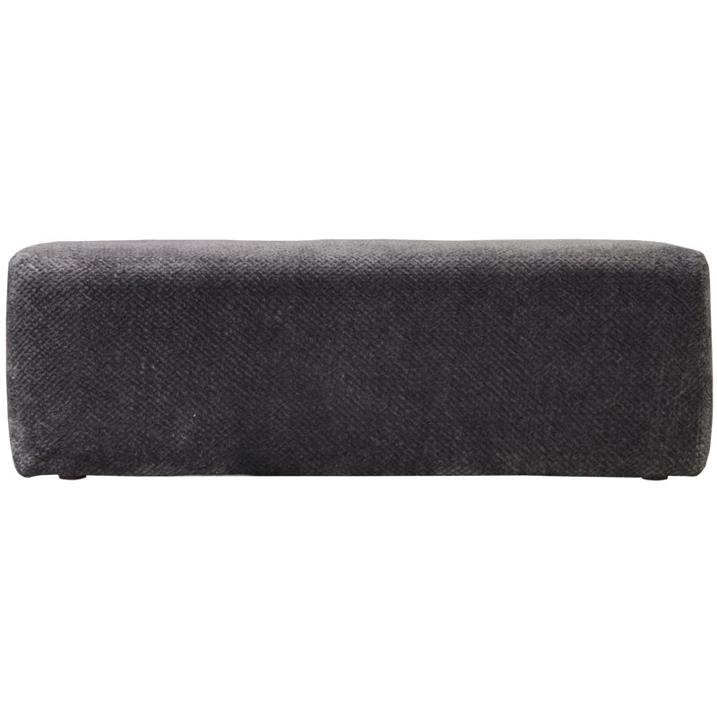 Upholstered Ottoman, Gray