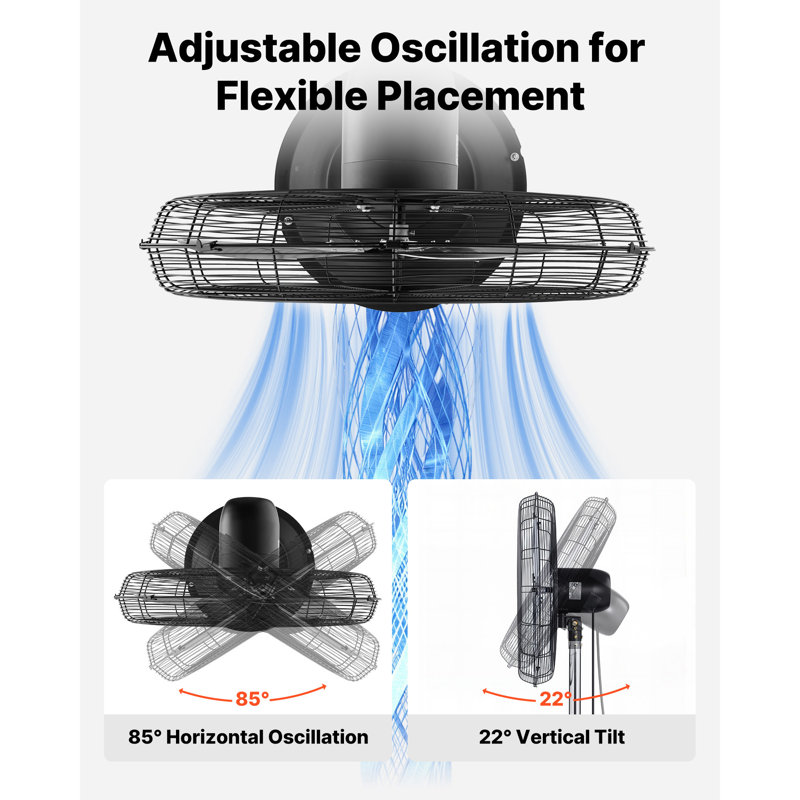 Ventilateur sur piédestal haute vitesse 24 pouces
