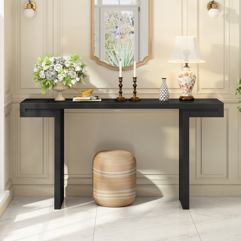 Console de 60 pouces aux lignes géométriques épurées, Black