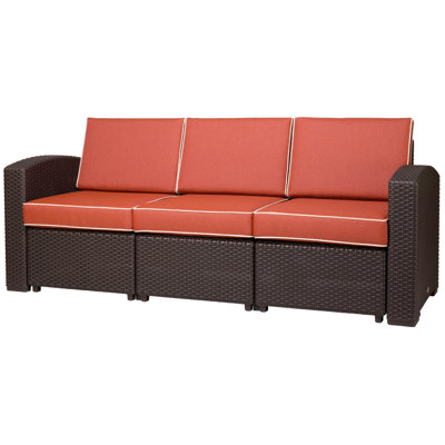 78.3'' Wide Straight Patio Sofa with Cushions