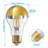 4.5W (40W Eqv.) A19 LED Light Bulbs, Diimmable Half Chrome Anti Glare Light Bulbs, Vintage LED Edison Bulbs, 2700K Soft White, UL Listed, E26 Base